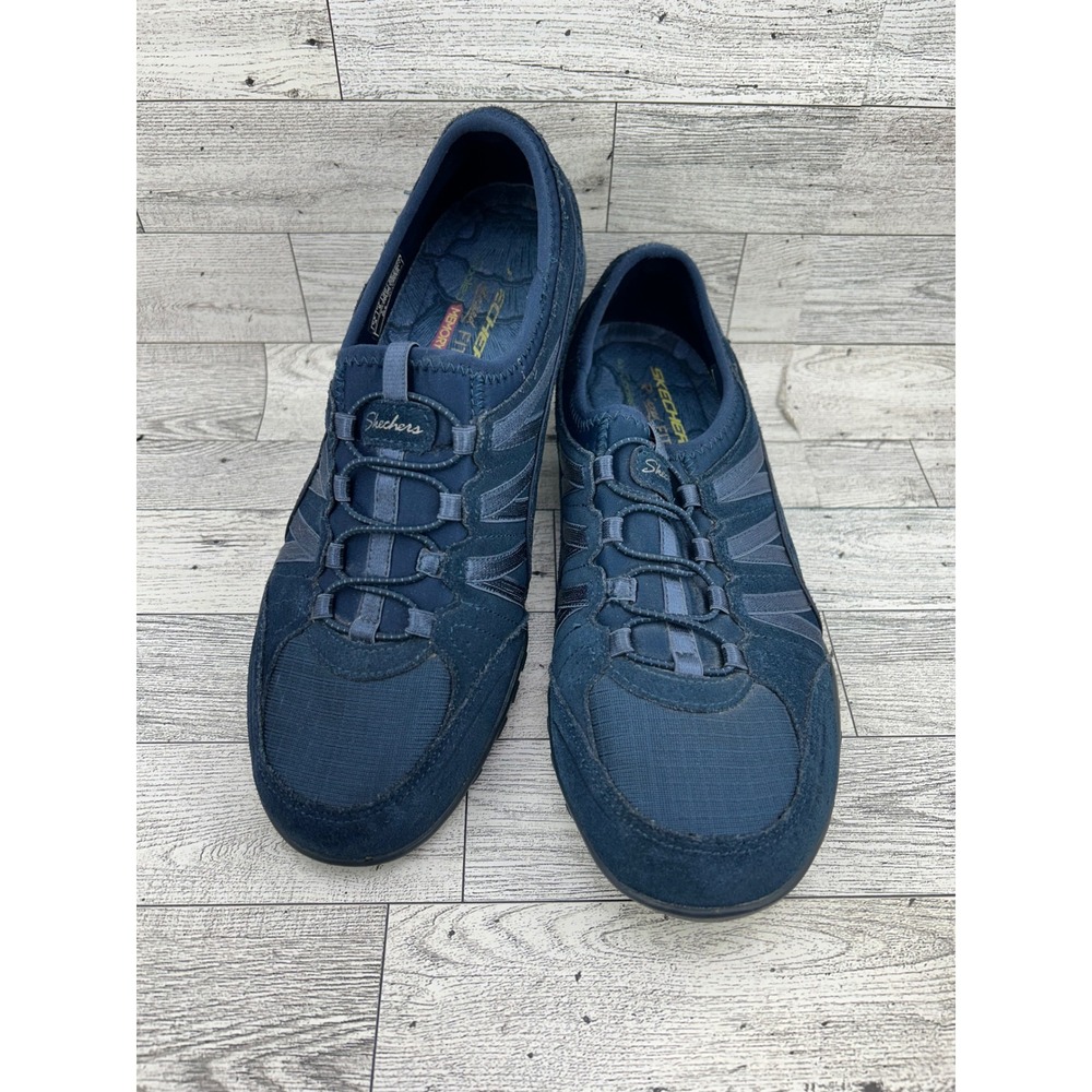 Skechers Relaxed Fit‎ Navy Blue Slip On Sneakers 23020 Womens Size 9 Memory Foam